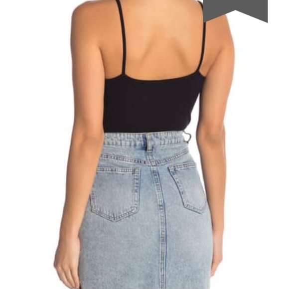 NWOT bp ribbed v neckline thong bodysuit - Picture 3 of 10